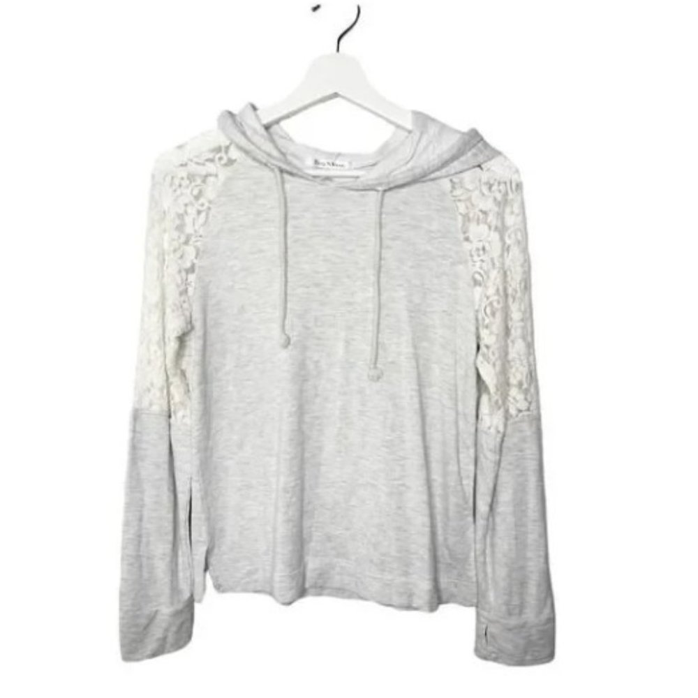 FLORA NIKROOZ Gray Lace Detail Hoodie